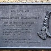 Gedenktafel fr Gnther XXI. von Schwarzburg-Blankenburg - Bildautor: Matthias Pihan, 01.09.2012